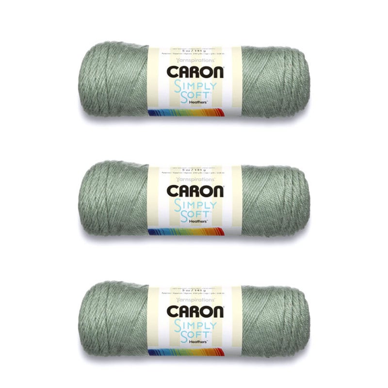 Caron Simply Soft Woodland Heather Yarn  3 Pack of 141g5oz  Acrylic  4 Medium Worsted  250 Yards  KnittingCrochet