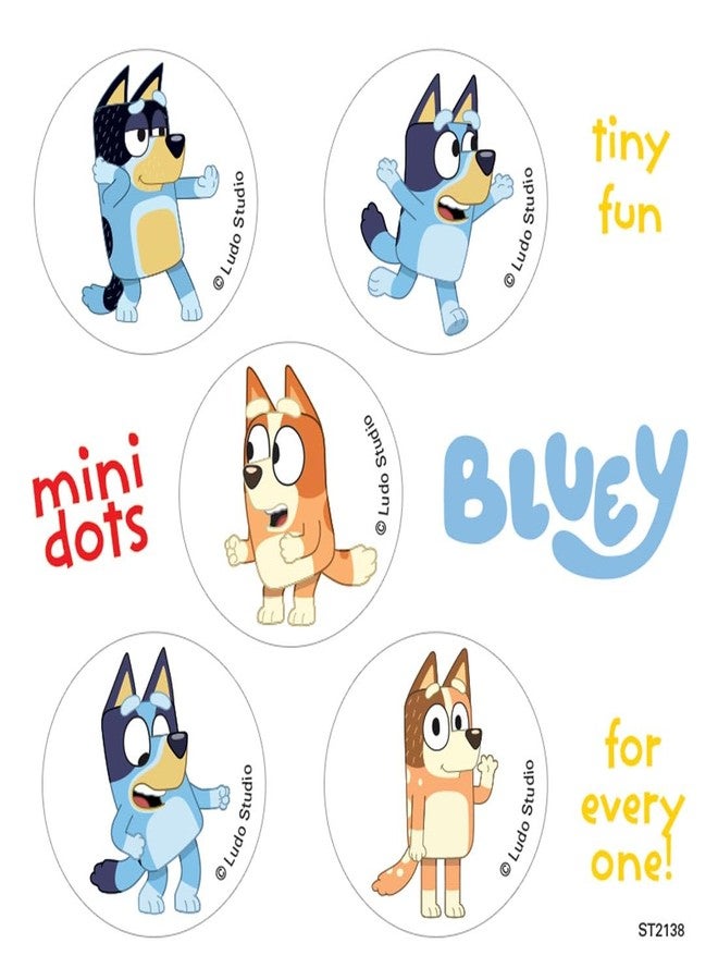 SmileMakers Bluey Mini Dots Stickers, Multicolor Paper, 2.5 Inch Sheets, 100 Sheets, 500 Total Stickers - Image 3