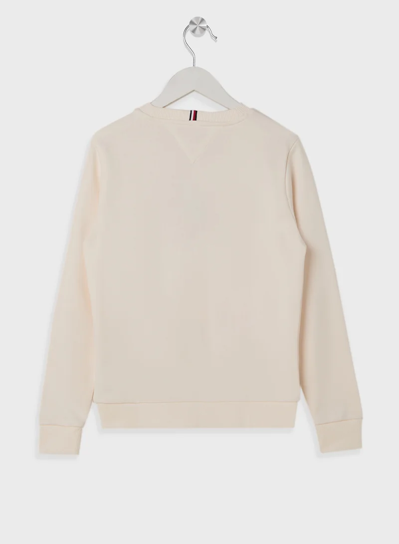 TOMMY HILFIGER MONOTYPE FLOCK REG SWEATSHIRT
