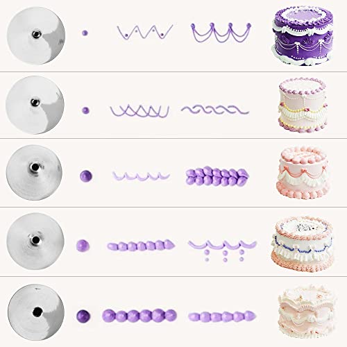 Biloban GOOTRADES 7 Pcs-Set Cake Decorating Tips (5 Writing Tube,1 Coupler,1 Silicone Pastry Bag) - Image 2