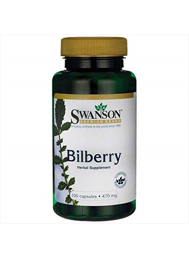 SWANSON Bilberry Fruit 470 Milligrams 100 Capsules - Image 2