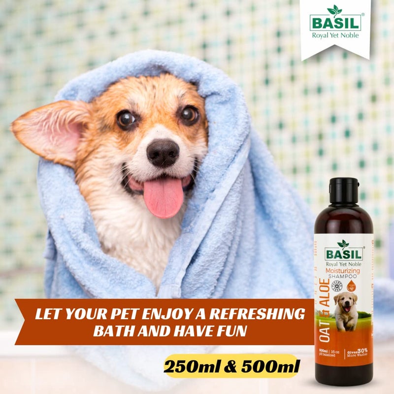 Basil Oats & Aloe Moisturising Shampoo, 500 ml - Image 5