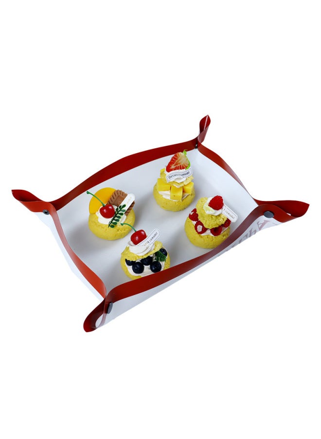 Kitchen Silicone Belt Button Nail Buckle Baking Mat Baking Mat Spill-proof Oven Baking Pan Mat Macaron Cookie-Size:0.4mm 30*40cm Yellow Bottom - Image 3