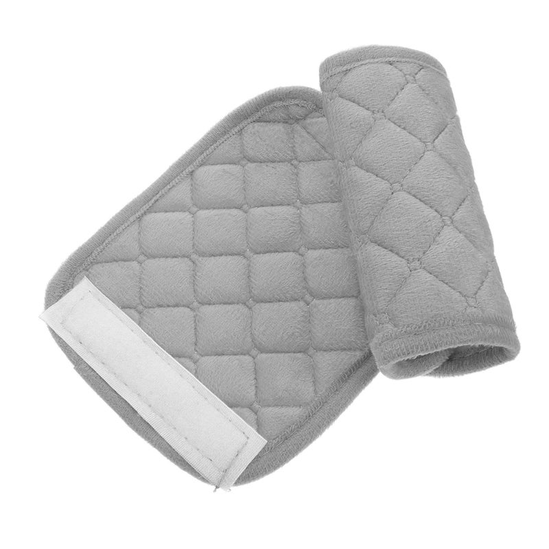 Gray Velvet Car Door Handle Covers Protector Safety Knob Gloves Enhance Interior Appearance - Image 2