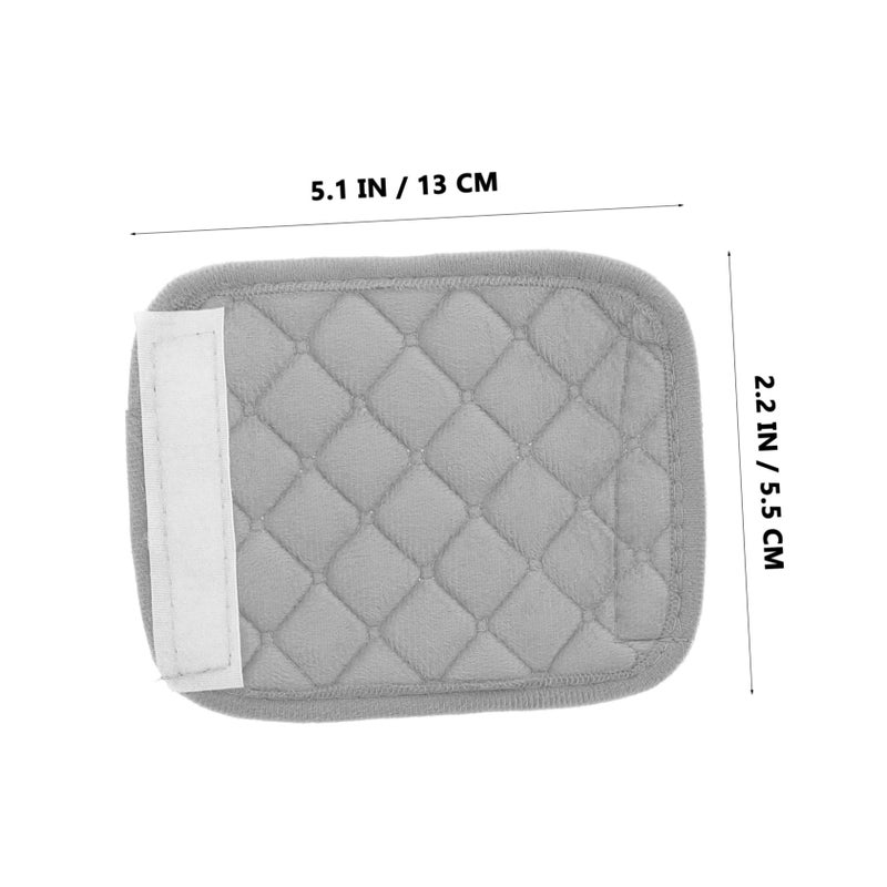 Gray Velvet Car Door Handle Covers Protector Safety Knob Gloves Enhance Interior Appearance - Image 3