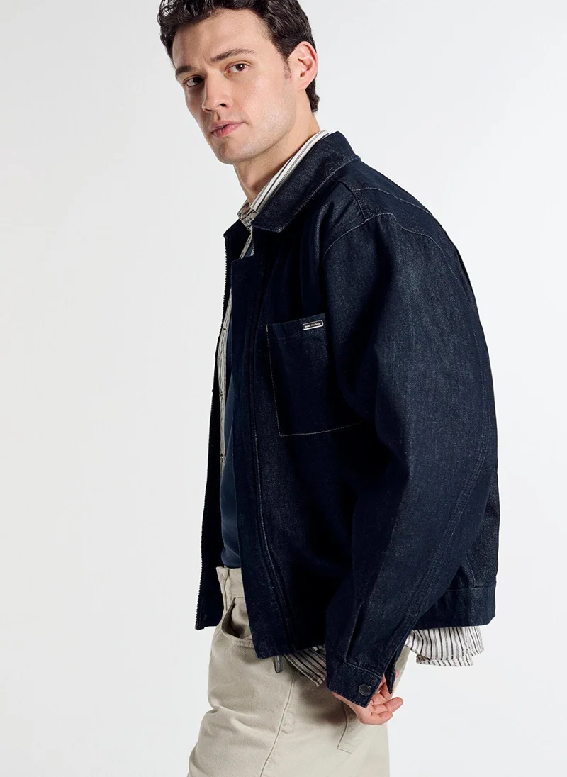 مافي Nolan Rinse Mavi Edition Navy Denim Jacket