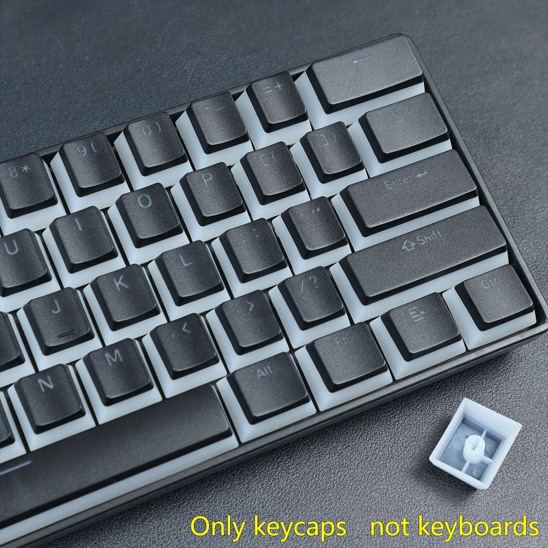 130 Key PBT Keycap Set OEM Height Dual Color Injection Molding Compatible with 100 75 65 60 Keyboards MX Switches 6.25U Spacebar Only Keycaps Not Include Keyboard Black - Image 4
