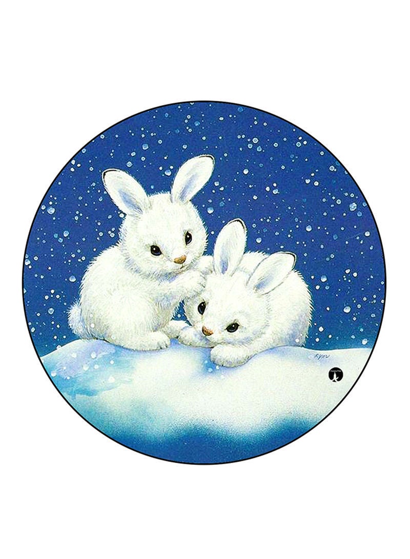 RKN Rabbits Printed Mouse Pad  Multicolour