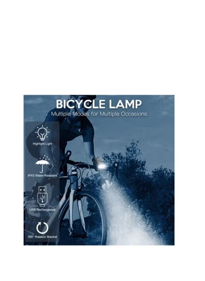 Cuken High - Power USB - Charged Bike Light Set –Headlight double lamp beads +Turn Signal Tail Light for Cycling Safety, Waterproof & Easy Installation Ultra Bright LED Cycle Light Front and Back Rear Light, IPX5 Waterproof Bike Light Set for Night Riding/Camping, 10 Lighting Modes, Longer Battery Life  - Image 5