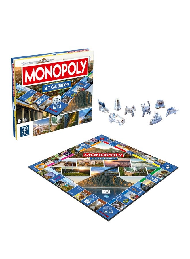 Top Trumps Monopoly Board Game SLO Cal Edition : 2-6 Players Family Board Games for Kids and Adults, Board Games for Kids 8 and up, for Kids and Adults, Ideal for Game Night - Image 1