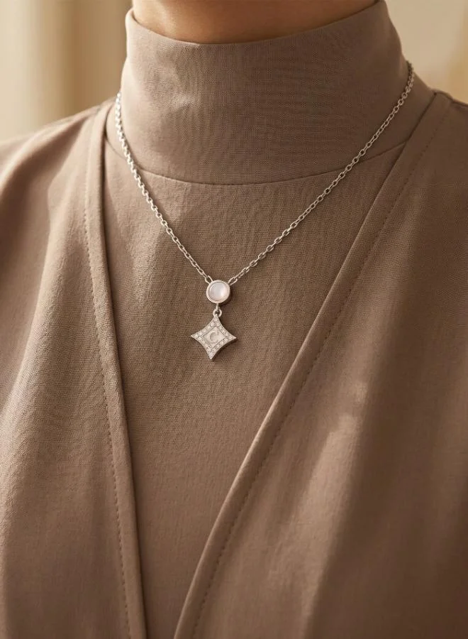 CERRUTI 1881 Tessa Silver Plated Stainless Steel Necklace for Women 450mm