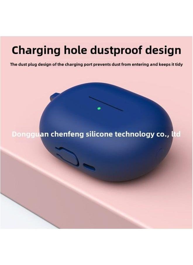 Generic - For Huawei Freebuds Pro3 Wireless Bluetooth Headset Protective Case Soft Silicone Solid Color-Color:Dark Night Green + Hook Single Opp-Model:Huawei Pro3/pro4 Neutral (excluding Headphones) The Upper Cover Is Fixed With Double-sided Tape By Default - Image 1