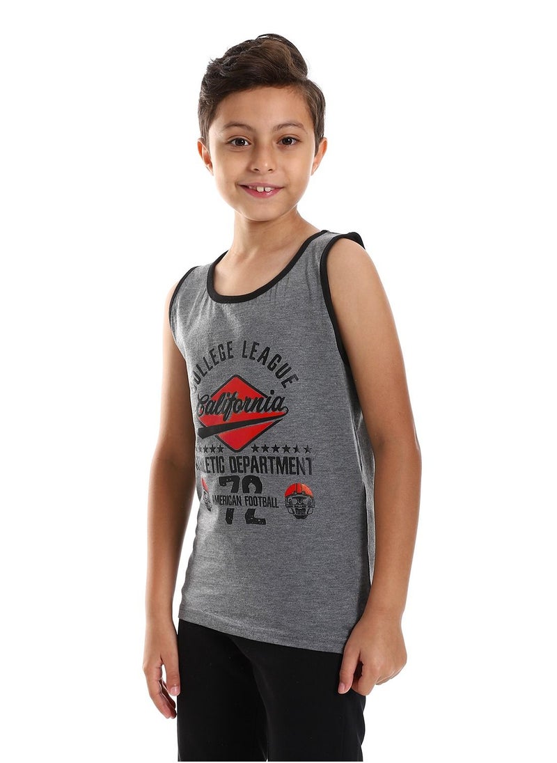 Caesar - Boys Printed Sportive Tank Top - Image 1