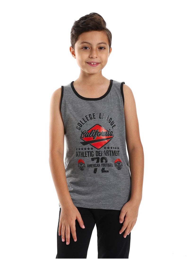 Caesar - Boys Printed Sportive Tank Top - Image 1