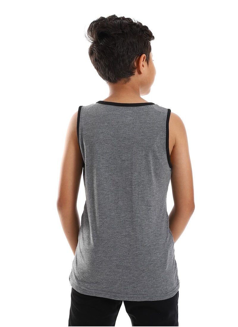 Caesar - Boys Printed Sportive Tank Top - Image 1