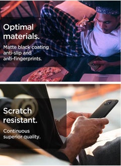 سبايجن Rugged Armor Case Cover for Xiaomi Redmi Note 9T - Matte Black  - Image 5