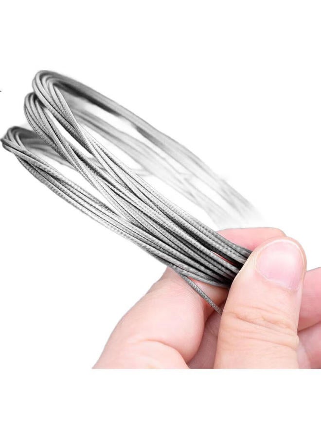 LeBycle Mountain Bike Stainless Steel Brake Cable, Inner Wire Core, Steel Wire Rope, Brake Cable, 1.7 Meters, Folding Bike, Leisure Bike, Universal Accessories, Complete Wiring Kit With Cable End Caps - 2-Piece Set - Image 1