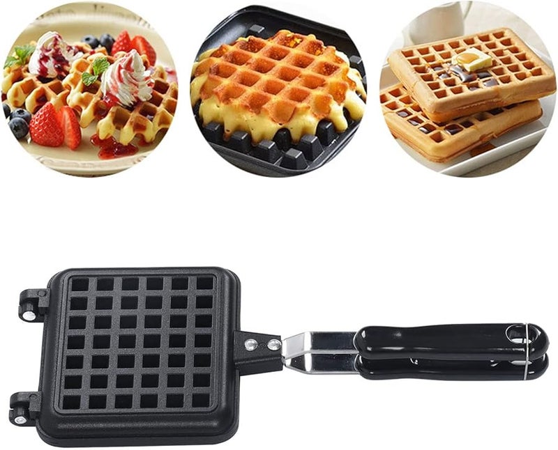 Heart Shape Waffle Maker Nonstick Double Sided Baking Pan Kitchen Accessory - Image 5