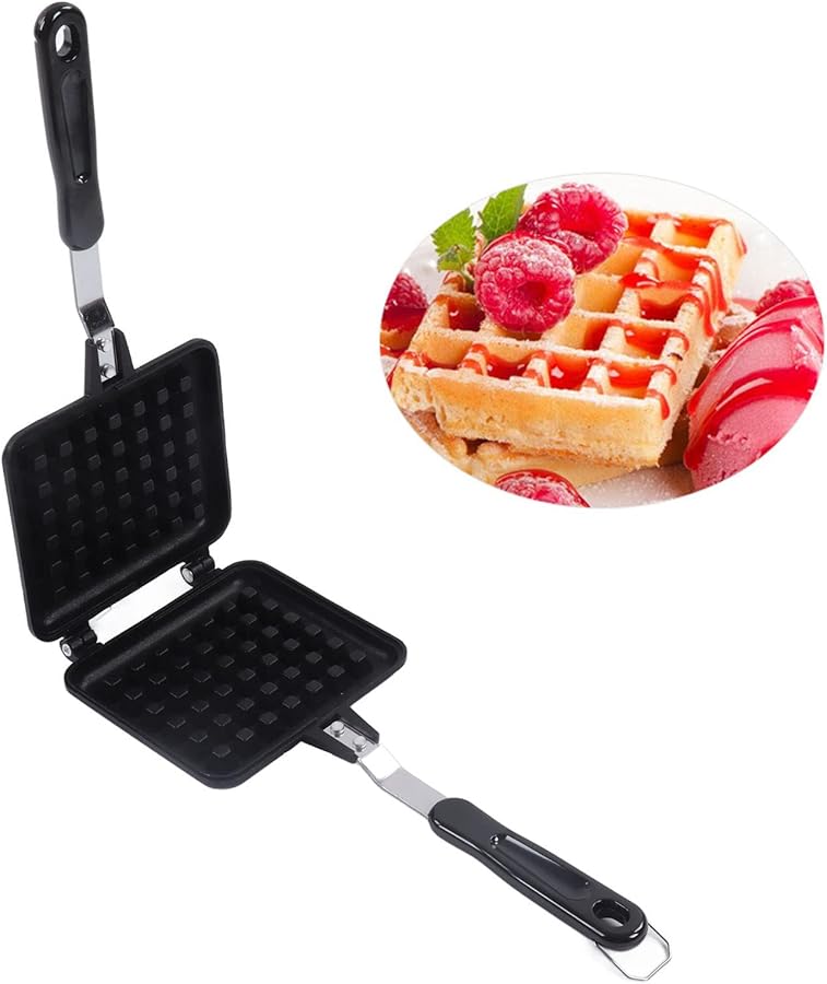 Heart Shape Waffle Maker Nonstick Double Sided Baking Pan Kitchen Accessory - Image 1