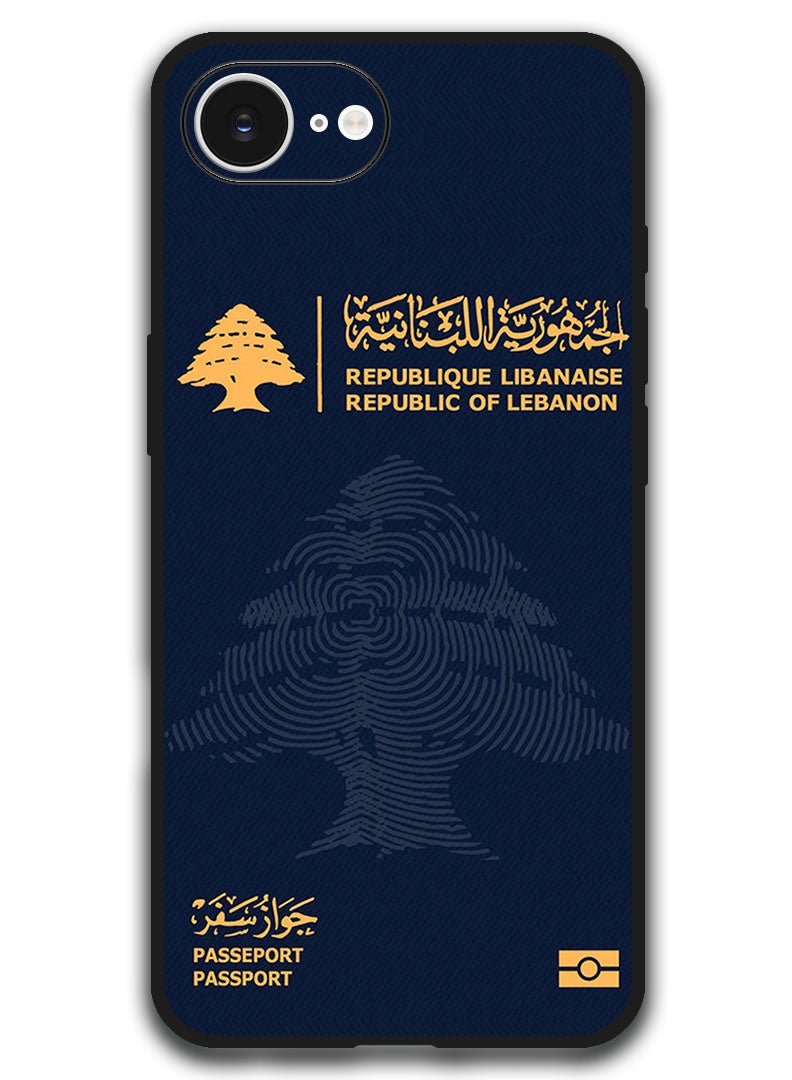 Theodor Case Compatible with Apple iPhone 16e 6.1 Inch Protection Shockproof Bumper Cover - Lebanon Passport - Image 1
