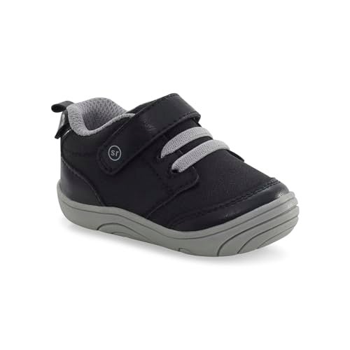 Stride Rite 360 Unisex Child Taye 2.0 First Walker Shoe, Black, 5 Infant - Image 1