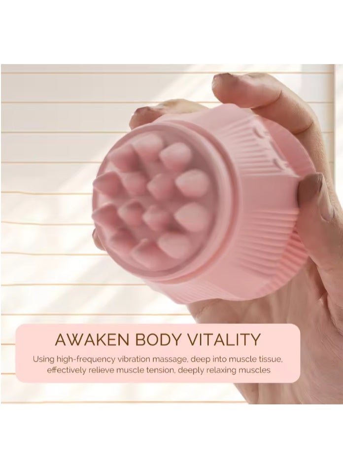 Rechargeable 4-in-1 fascia massage ball with suction cup massage cones, suitable for relaxing muscles, lumbar spine, back, shoulders and neck; also suitable for the whole body (pink). - Image 5