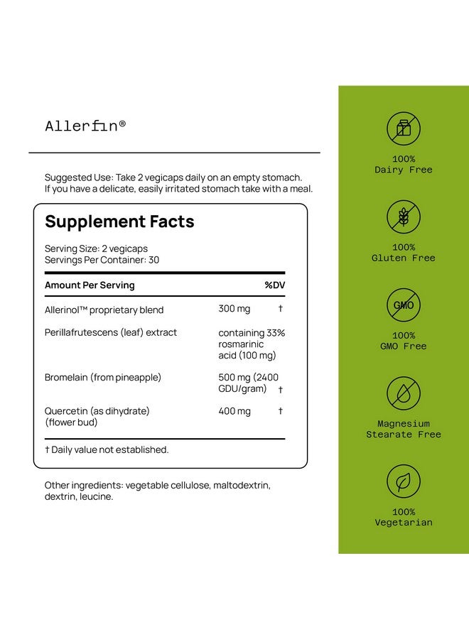 كوالتي أوف لايف مكمل غذائي ممتاز لتخفيف آلام الجيوب الأنفية - يساعد في دعم تخفيف آلام الجيوب الأنفية والأنف والرئة والحساسية الموسمية - يحتوي على البروميلين والكيرسيتين والقراص والليرينول - 60 كبسولة نباتية - Image 2