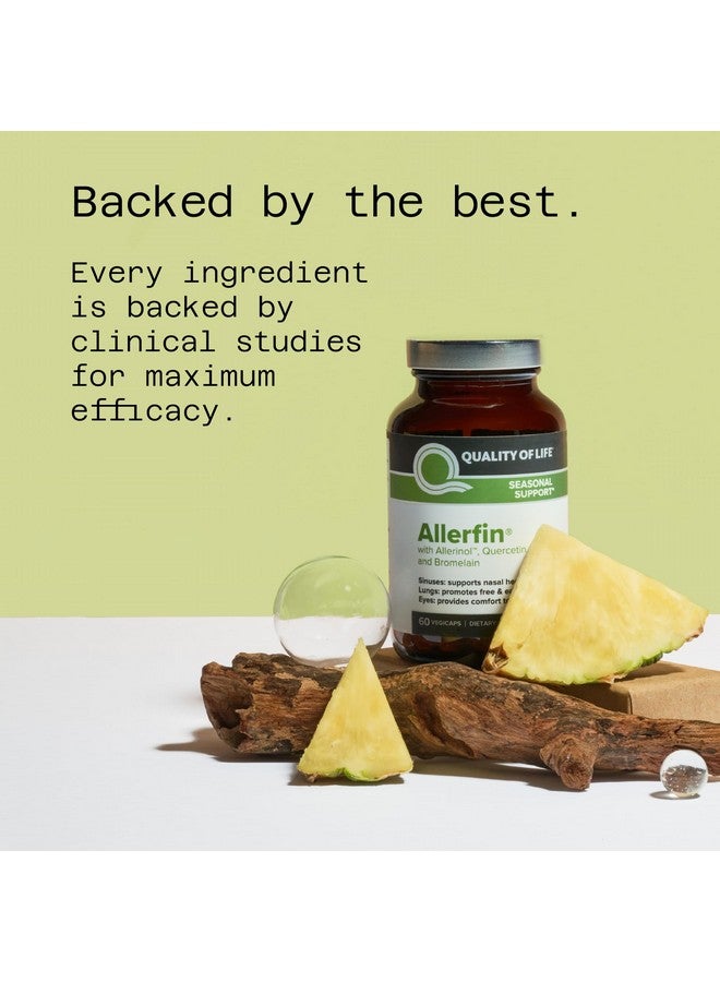 كوالتي أوف لايف مكمل غذائي ممتاز لتخفيف آلام الجيوب الأنفية - يساعد في دعم تخفيف آلام الجيوب الأنفية والأنف والرئة والحساسية الموسمية - يحتوي على البروميلين والكيرسيتين والقراص والليرينول - 60 كبسولة نباتية - Image 4