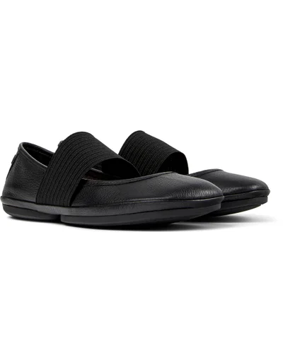 Camper Right Nina, Women's Moccasin/Ballerina, Black