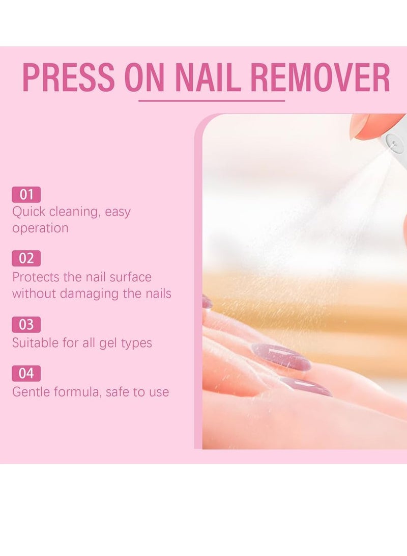 إيلهو Press On Nail Remover, مزيل غراء الأظافر اللطيف 60 مل، خالي من الأسيتون وعديم الرائحة، إزالة سهلة وسريعة من الغراء الصلب للأظافر الزائفة، وليس للأشعة فوق البنفسجية جل الغراء أو جل طلاء الأظافر 60 مل  - Image 3