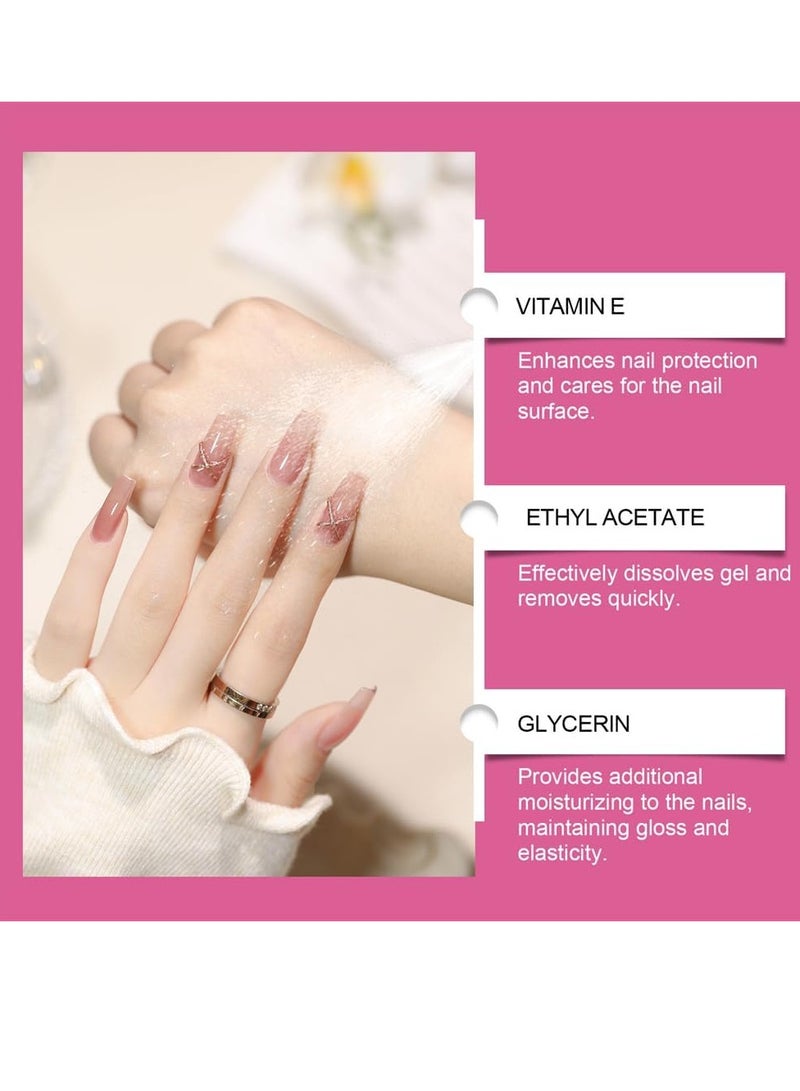 إيلهو Press On Nail Remover, مزيل غراء الأظافر اللطيف 60 مل، خالي من الأسيتون وعديم الرائحة، إزالة سهلة وسريعة من الغراء الصلب للأظافر الزائفة، وليس للأشعة فوق البنفسجية جل الغراء أو جل طلاء الأظافر 60 مل  - Image 4