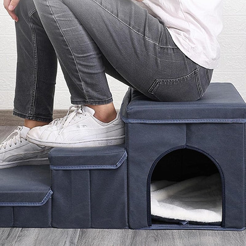 Foldable Non Slip Dog Steps For Bed Sofa Pet Ramp Stairs - Image 4