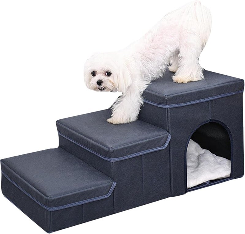 Foldable Non Slip Dog Steps For Bed Sofa Pet Ramp Stairs - Image 1