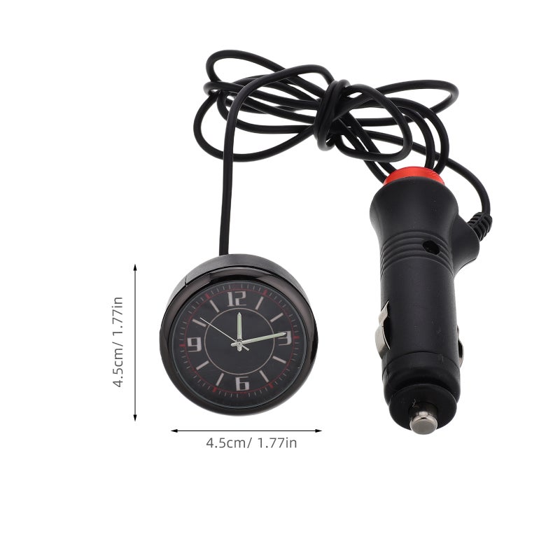 Digital Car Clock With Glow In The Dark For Car Dashboard Car Accessories Car Dashboard Clock Car Clock With Extension Cable - Image 4
