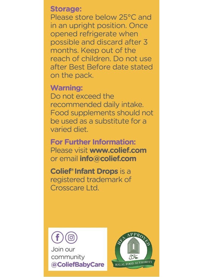 Colief Infant Drops | Lactase Enzyme Drops for Baby | Natural Colic Relief for Babies | Reduces Bloating, Gas and Crying | Safe from Birth (15ml) - Image 2