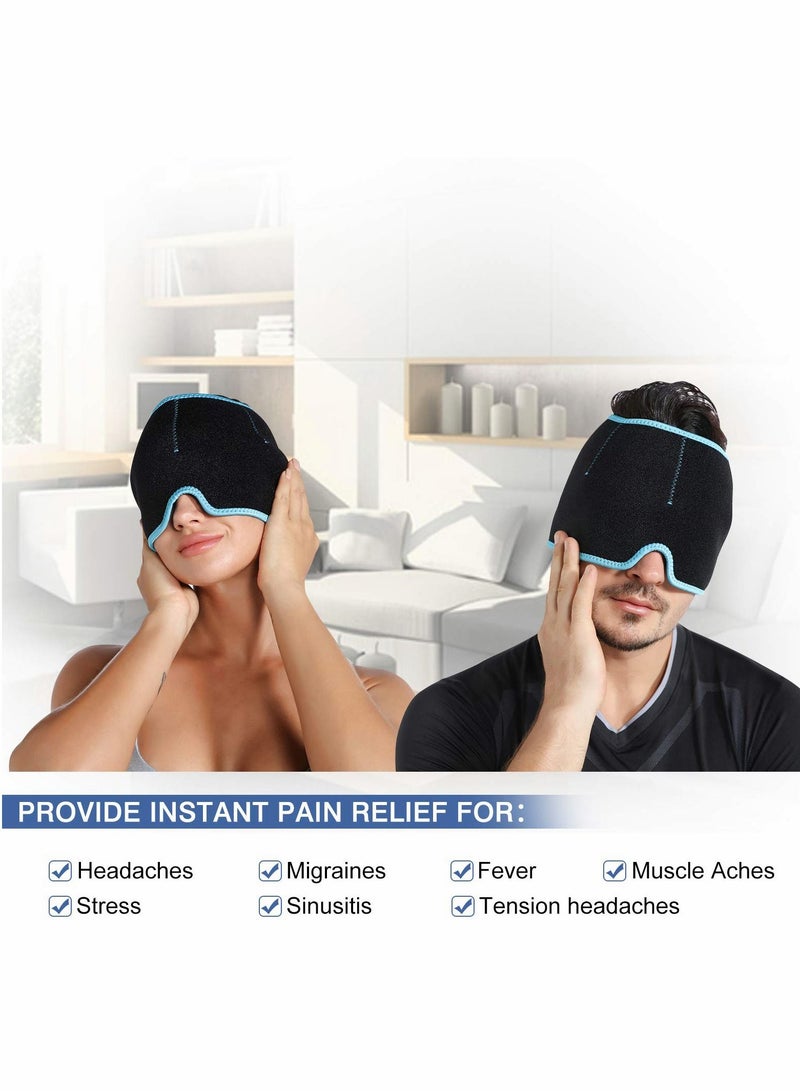 Excefore Relief Cap Form Fitting Gel Ice Headache Cold Therapy Head Wrap Pack Mask, Compress for Puffy Eyes, Tension - Image 5