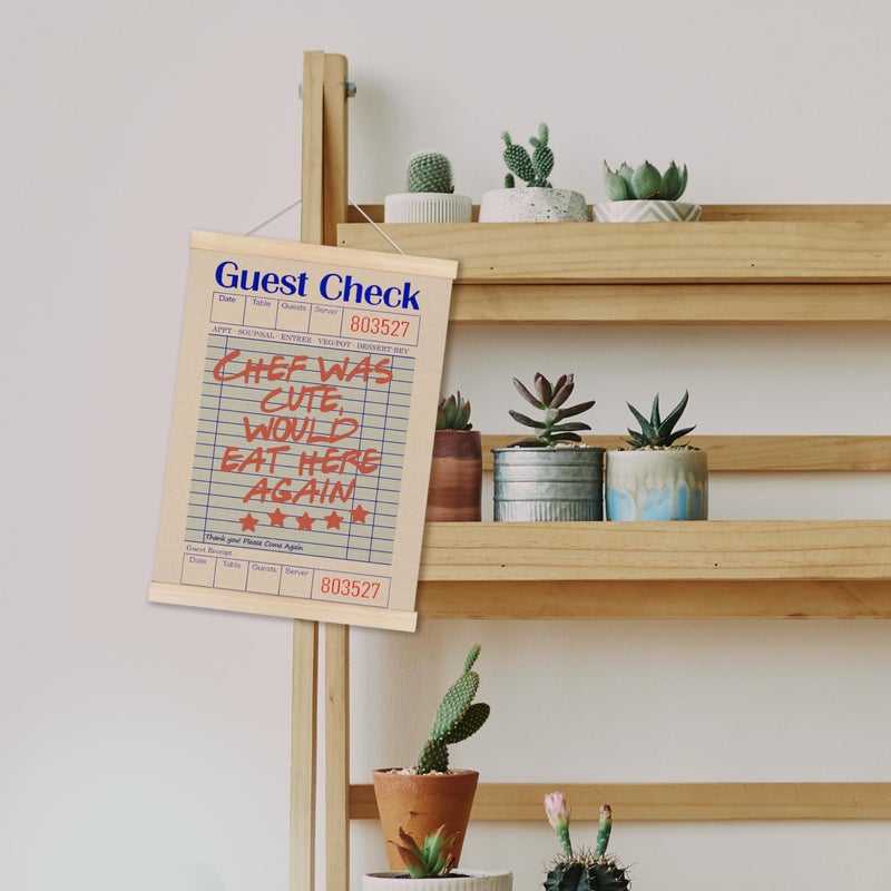 HUGANE Funny Kitchen Wall Decor,Retro Kitchen Decor,Chef Was Cute Would Eat Here Again Wall Art Poster, Trendy Funny Kitchen Wall Art, 12x16 Inches - Image 5
