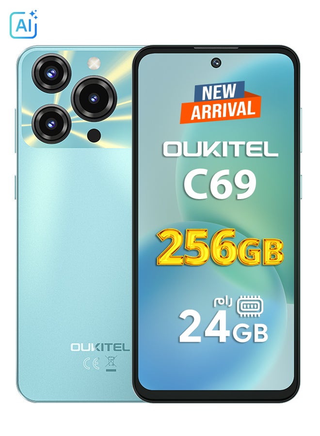Oukitel C69 Dual SIM Black 8+16GB RAM 256GB 4G - Middle East