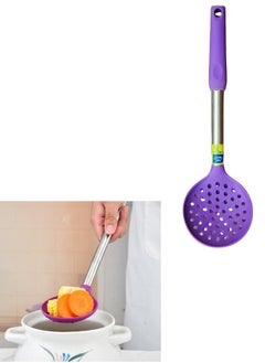Generic Stainless Steel Handle Strainer Spoon Cooking Spoon (Random Color)  - Image 1