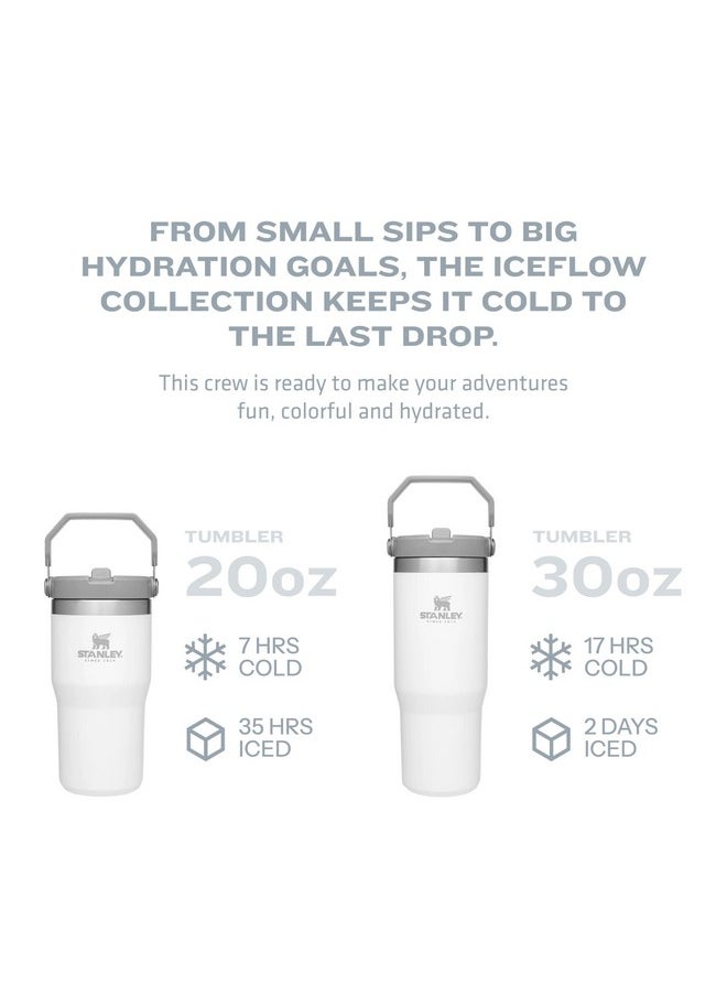 Stanley - Stanley IceFlow Flip Straw Tumbler with Handle 30 oz | Twist On Lid and Flip Up Straw | Leak Resistant Water Bottle | Insulated Stainless Steel |BPA-Free | Azure - Image 1