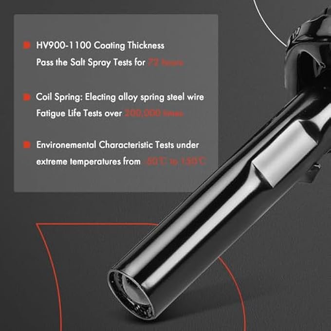 أ-بريميوم بديل ممتص الصدمات لسيارة فولكس فاجن سي سي 2009-2017 مجموعة دعامة كاملة 20 لترًا أماميًا أيسر وأيسر مجموعة من قطعتين - Image 5