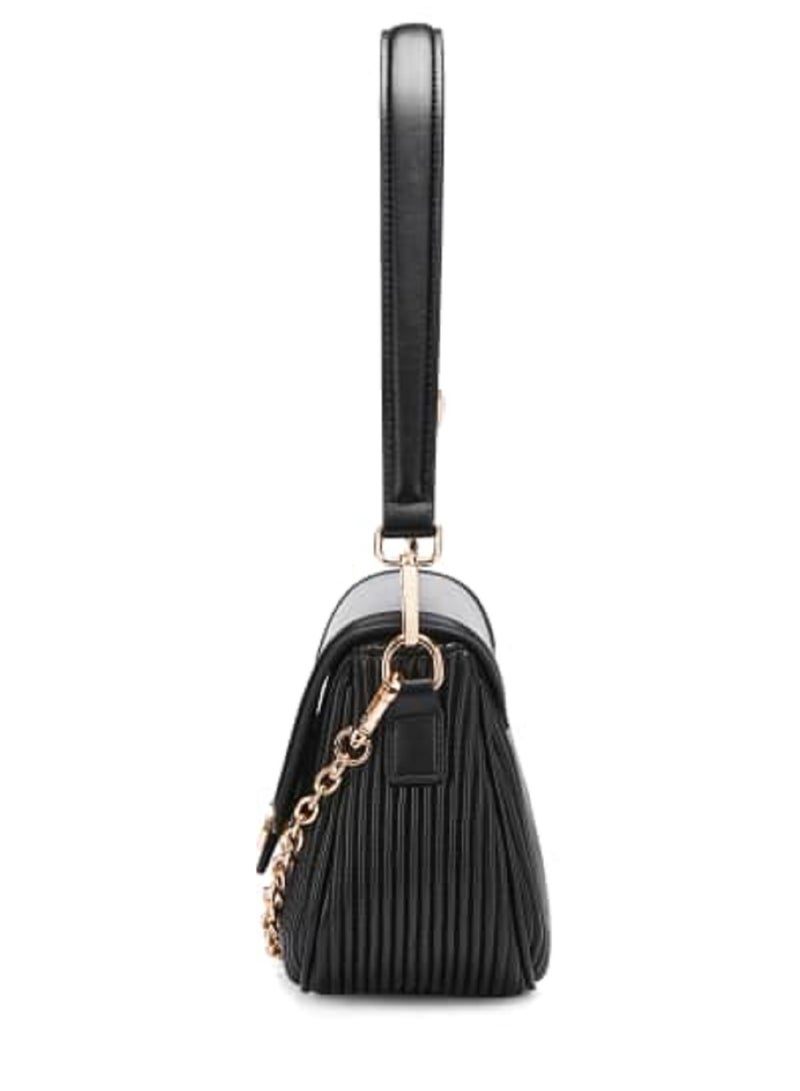 UHURA Black Brushed Shoulder Bag – Women's Stylish Side Carry Bag, Fashionable Handbag for Ladies, Black Shoulder Bag for Daily Commutes, Perfect for College Students and Girls, Lightweight Design for Parties, Elegant and Durable Bag for Everyday Use  - Image 3