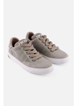DKNY Women Abeni Knit Lace Up Casual Shoes, Grey  - Image 1