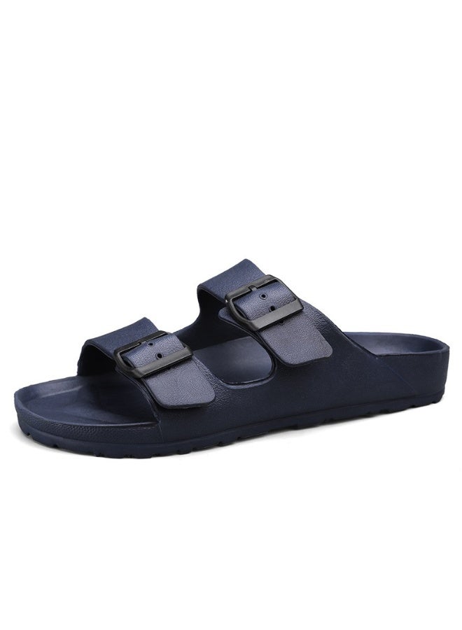 NIBEMINENT Casual Fashionable Men's Slippers Summer Home Use One-Piece Cool Slippers Men's Classic Moccasins - Image 1