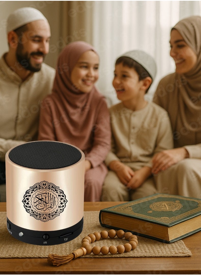 HONTON Compact Digital Quran Speaker with Translation, Tafseer & HD Audio – Portable Islamic Learning Companion | Rose Gold  - Image 2