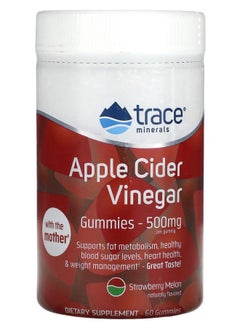 Trace Minerals Apple Cider Vinegar Gummies Strawberry Melon  500 mg 60 Gummies 