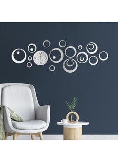 نيبمينينت ملصق جداري بتصميم ساعة عاكسة شفاف 98x33سم  - Image 1