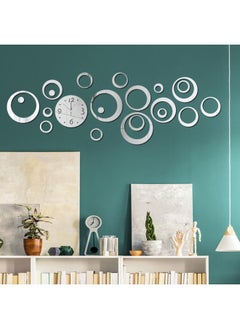 نيبمينينت ملصق جداري بتصميم ساعة عاكسة شفاف 98x33سم  - Image 2