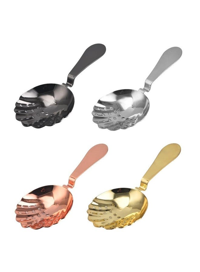 HuHa Seashell Shape Stainless Steel Strainer Cocktail Ice Filter(Gold) - Image 2