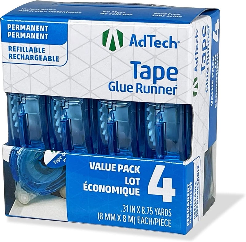 Adtech 5603 Permanent Crafter's Tape, 0.31" x 315" 4 Count (Pack of 12) - Image 1